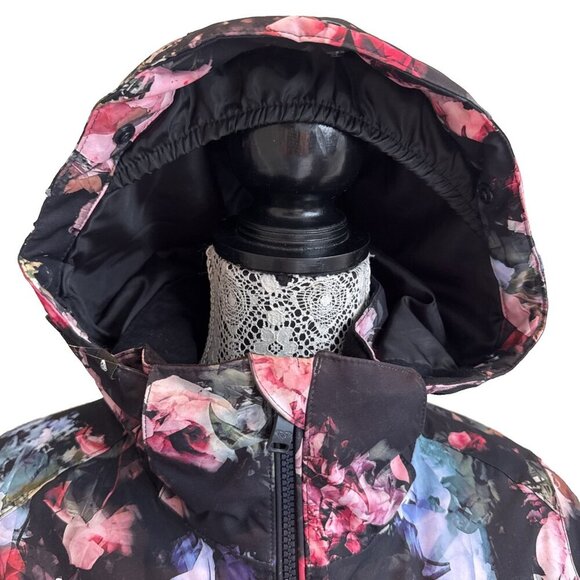 ROXY ski & Snowboard Jacket 14, XL teen, Blooming Party, pink‎ & black, powder - Picture 5 of 15